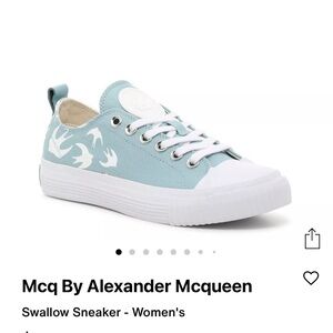 NWT McQ Alexander McQueen Swallow Swarm Bird Mint Low Top Sneakers Sz 40